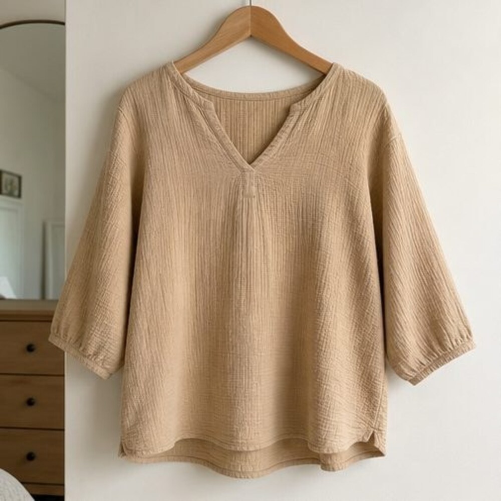 Camel Wrap Blouse